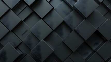 Minimalist black 3D geometric panels background