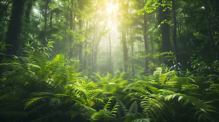 A Tranquil Dawn in a Lush Forest: The Vital Importance of Preserving Rich Ecosystems for Future Generations