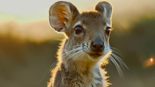 portrait of a young kangaroo