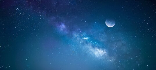 Fototapeta premium This high-resolution image showcases the intricate details of the stars and celestial bodies.