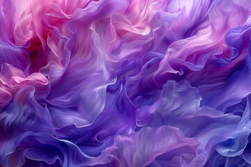 Obraz premium Abstract swirling purple fabric creating a soft and dreamy artistic visual