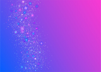 Obraz premium Rainbow Confetti. Falling Dust. Modern Poster. Light Isolated Backdrop. Iridescent Tinsel. Transparent Serpentine. 3d Pattern. Pink Glare Background. Purple Rainbow Confetti