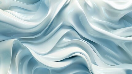 Obraz premium White abstract liquid wavy background rendered in 3D for illustration purposes