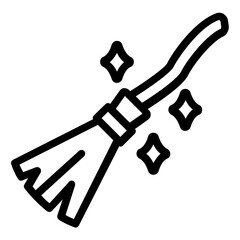 broom halloween icon