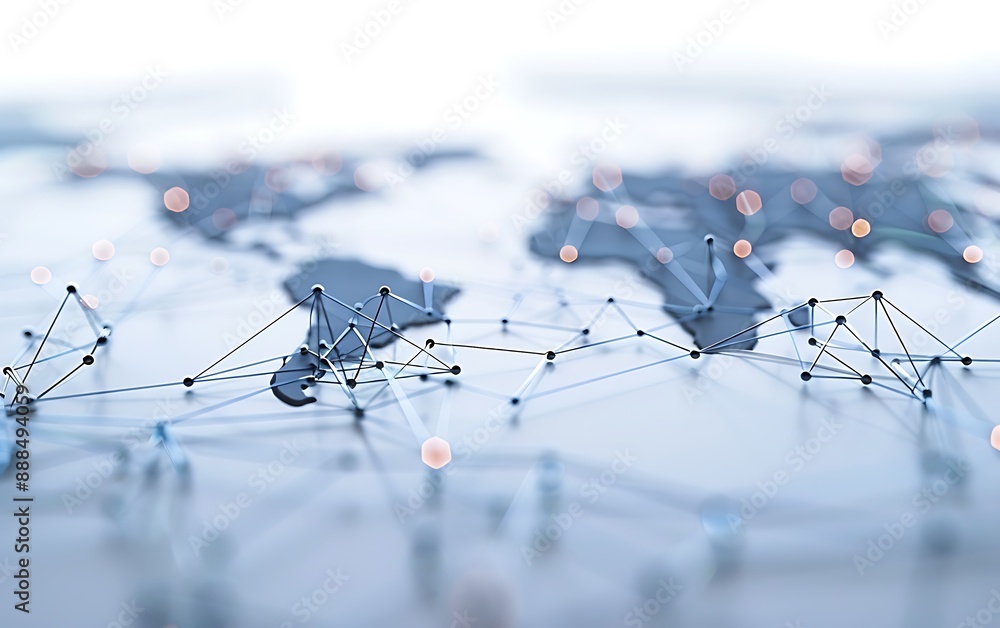 Aufkleber global network connection