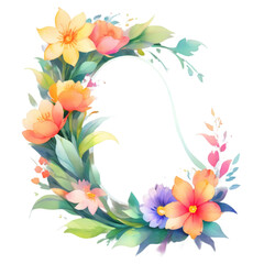 letter c frame with flowers