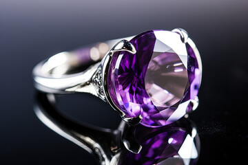Elegant Purple Gem Engagement Ring