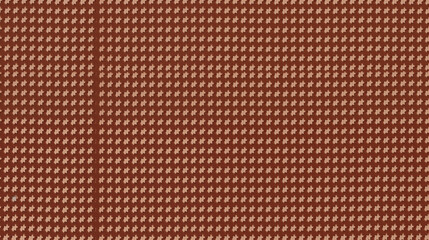 Fototapeta premium Close-up of Orange Houndstooth Fabric with Detailed Star Pattern