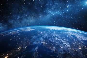 Fototapeta premium Earth From Space - A Celestial View