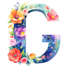 letter g frame with flowers