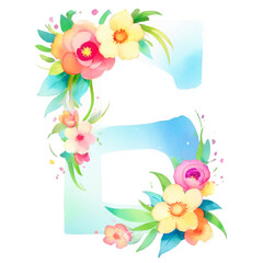 letter g frame with flowers
