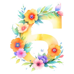 letter k frame with flowers