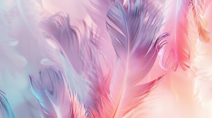 A close up of a feather with a pinkish purple hue