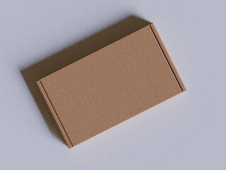 Brown cardboard boxes gift 3D render illustration