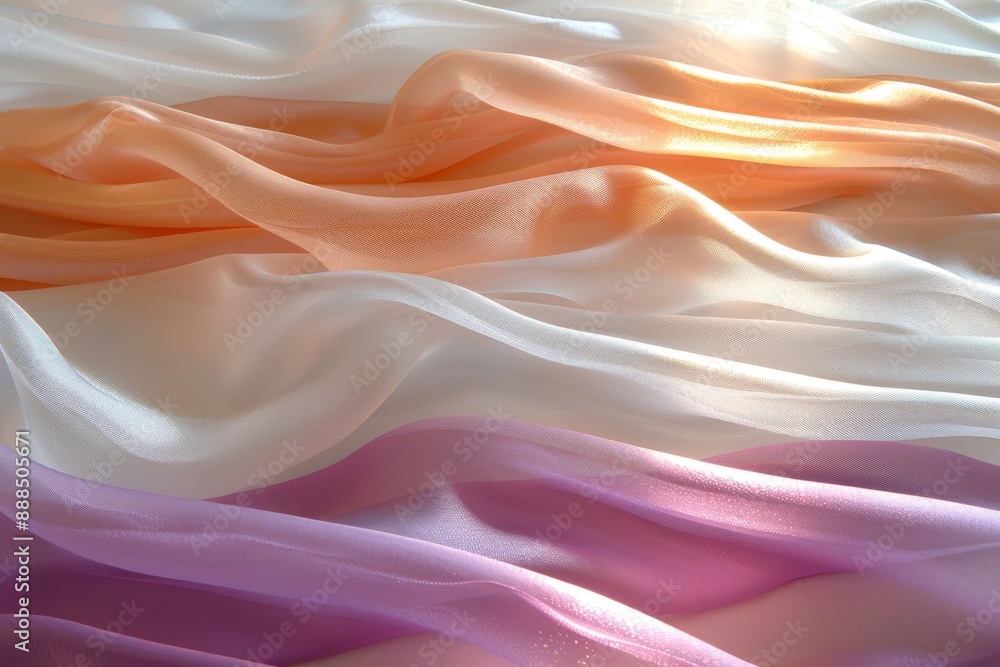 Poster abstract pastel fabric waves creating a soft and dreamy artistic visual