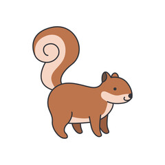 Obraz premium cute squirrel illustration
