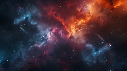 Fototapeta premium Colorful nebula in deep space wallpaper