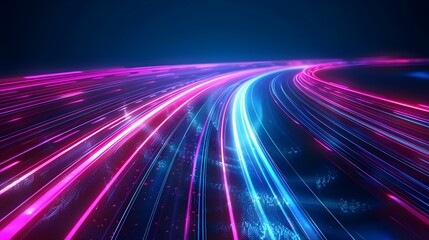 Vector abstract light lines in high speed technology