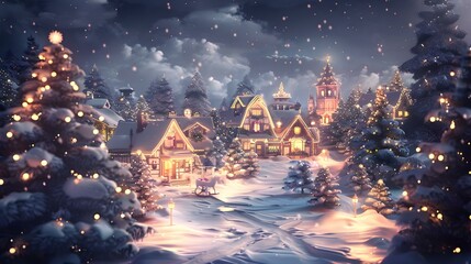 Christmas Winter Wonderland Landscape