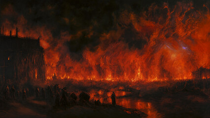 Obraz premium 유화_전쟁