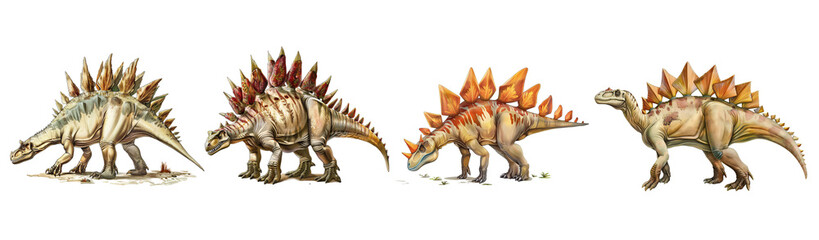 Naklejka premium Stegosaurus Illustration Isolated on a Transparent 