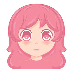 Cute kawaii girl Avatar cartoon character Vector illustration