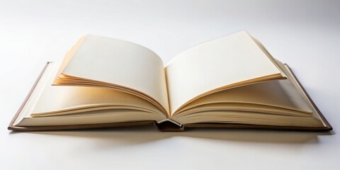 Fototapeta premium Close-up of an open book with blank pages, book, literature, reading, education, learning, writing, library, studying
