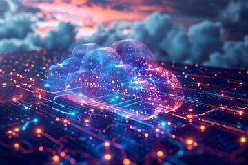 Cloud Computing Cost Efficiency, cost efficiency in cloud computing with an image showing pay-per-use pricing models, resource optimization techniques, AI	