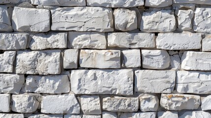 Obraz premium A sturdy wall made of white bricks