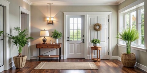 Simple and welcoming entryway decor , minimalist, modern, clean, organized, stylish, design, interior, home, entrance