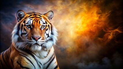 Abstract wildlife of a majestic tiger , tiger, wildlife,abstract, art, predator, feline, powerful, fierce, nature, majestic