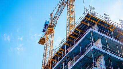 Construction Site with a Tower Crane