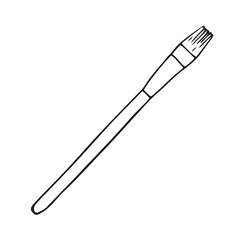 Vector hand drawn sketch doodle outline paint brush isolated on white background