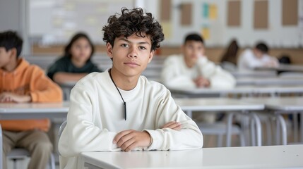 Story of a classroom where students excel through collaborative projects and mutual support, emphasizing the importance of teamwork and shared goals in education Height Resolution Photo, , Minimalism,