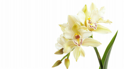 Obraz premium Jasmine Philadelphus flowers and leaves in a floral arrangement isolated on white background. Jasmine Philadelphus, floral arrangement, white background, flowers and leaves, isolated flowers,