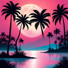 Fototapeta premium sunset on the beach