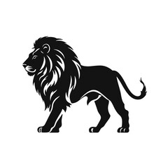 silhouette of a lion