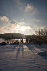 zimowy zachód słońca © Arkadiusz