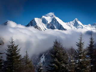 Obraz premium snow capped mountains