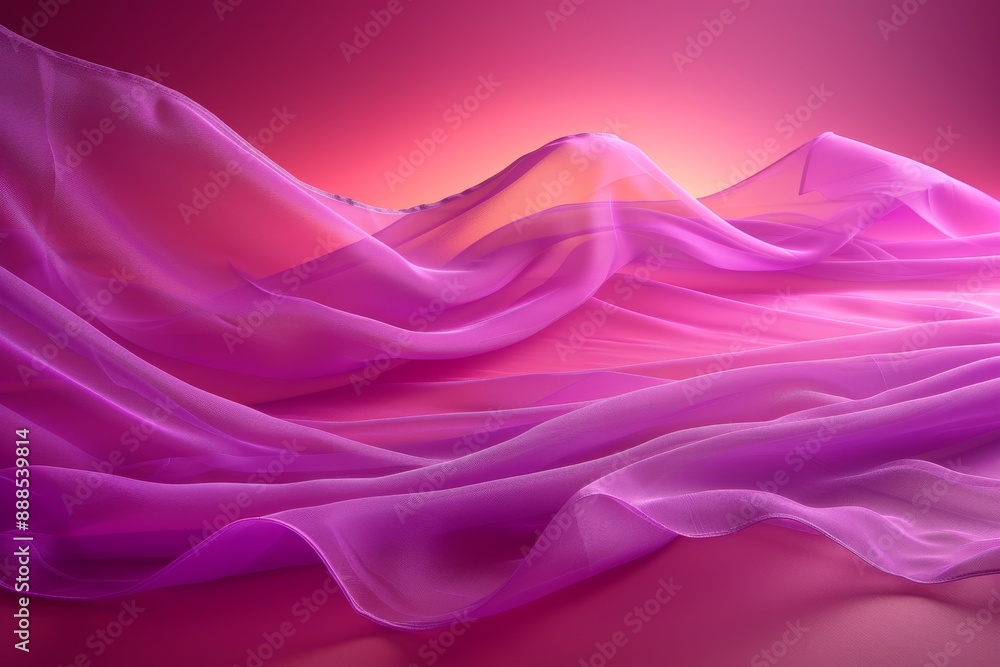 Aufkleber abstract closeup of flowing pink and purple fabric creating a dynamic and artistic visual