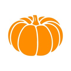 Pumpkin clip art design on plain white transparent isolated background for card, shirt, hoodie, sweatshirt, apparel, tag, mug, icon, poster or badge