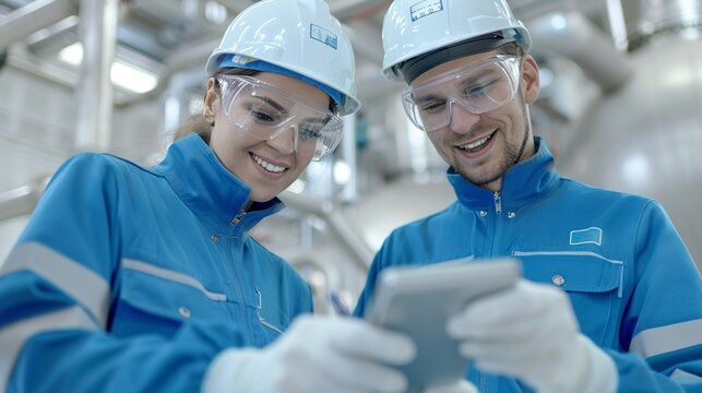 Scene of engineers in a petrochemical plant, collaborating effectively and demonstrating their skills in a dynamic industrial setting. Height Resolution Photo, , Minimalism,