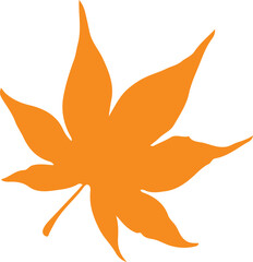 Leaf clip art design on plain white transparent isolated background for card, shirt, hoodie, sweatshirt, apparel, tag, mug, icon, poster or badge