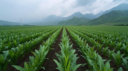 Fototapeta premium Vibrant image capturing farmers joyfully embracing agricultural innovations amidst scenic rural landscapes. Height Resolution Photo, , Minimalism,