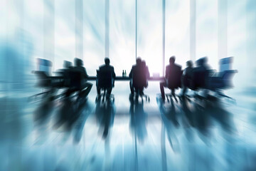 A group of people sitting at a table with their backs to the camera, generative ai image.