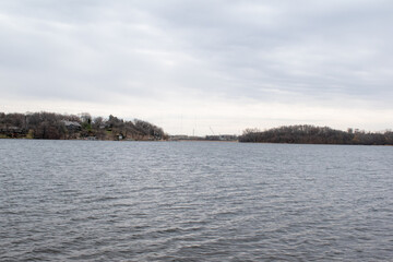 Views of a Minnesota lake on a cloudy day
