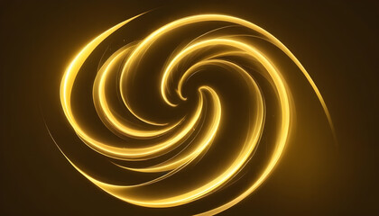 Naklejka premium Elegant Abstract Yellow Background with Illuminated Spiral Shape 3