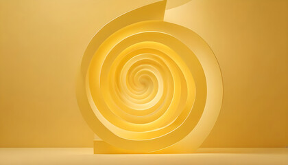 Obraz premium Elegant Abstract Yellow Background with Illuminated Spiral Shape 7