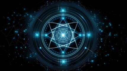 Mystical sacred geometry vector symbol