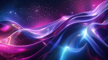 Fototapeta premium Design a futuristic Big Neon Wave Background with organic shapes AI generated